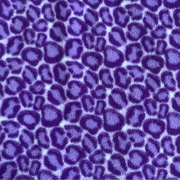 Hanna Andersson Purple Leopard Cheetah Quarter Zip Fleece - Picture 6 of 9